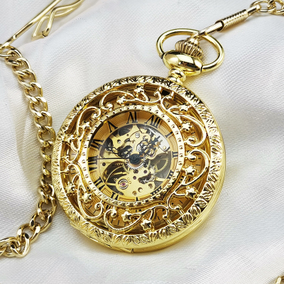 金色秘密花园怀表机械全自动复古女款学生高颜值高档礼物上海陀表