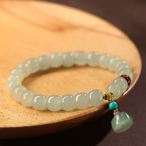 冰种晴水和田玉手链女