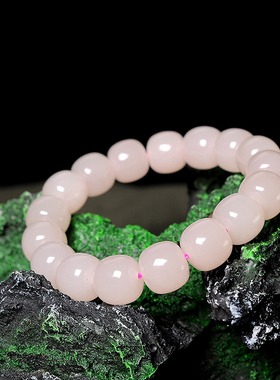 天然青海料藕粉和田玉女小众饰品