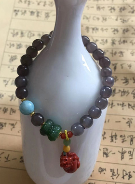 老型珠手链原创和田玉原创