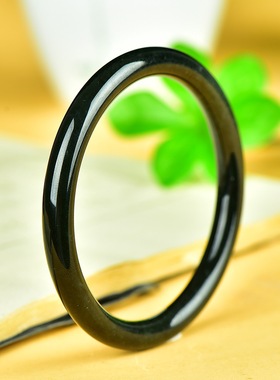 天然和田玉塔青手镯女款真品新疆青玉圆条手镯直播间货源厂价