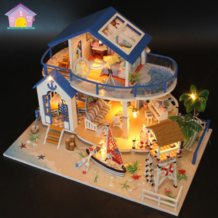 弘达diy小屋蓝海传说手工房子建筑模型拼装别墅精美礼品手工礼物