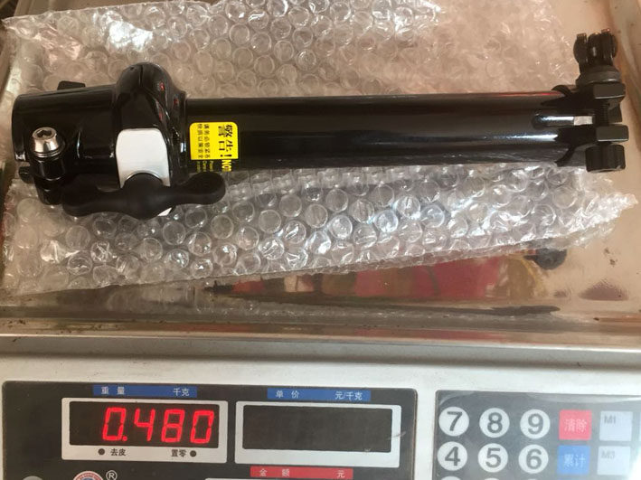 전체 알루미늄 합금 접이식 자전거 스템 이가 없는 28.6MM 프론트 포크 27.2 텔레스코픽 로드 25.4 핸들바