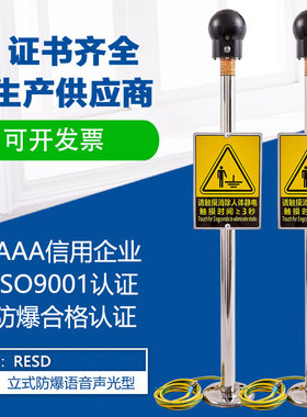 ZD-PSA语音型防爆人体静电释放报警器人体静电消除器消除装置球形