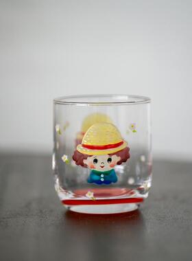 【月器】日本作家pichio candle 手绘饮料玻璃杯冷饮高脚果汁杯