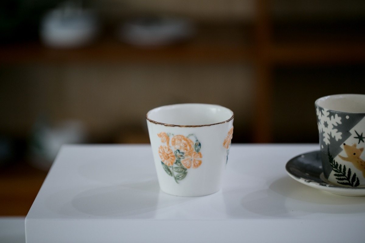 【月器】日本陶艺家中川洋子 进口粗陶马克杯咖啡杯 盘 餐盘 甜点