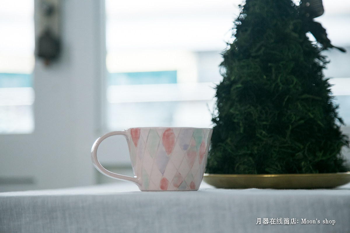 【月器】日本陶艺家 森田 梦幻糖果色陶马克杯 咖啡杯 茶杯 杯子