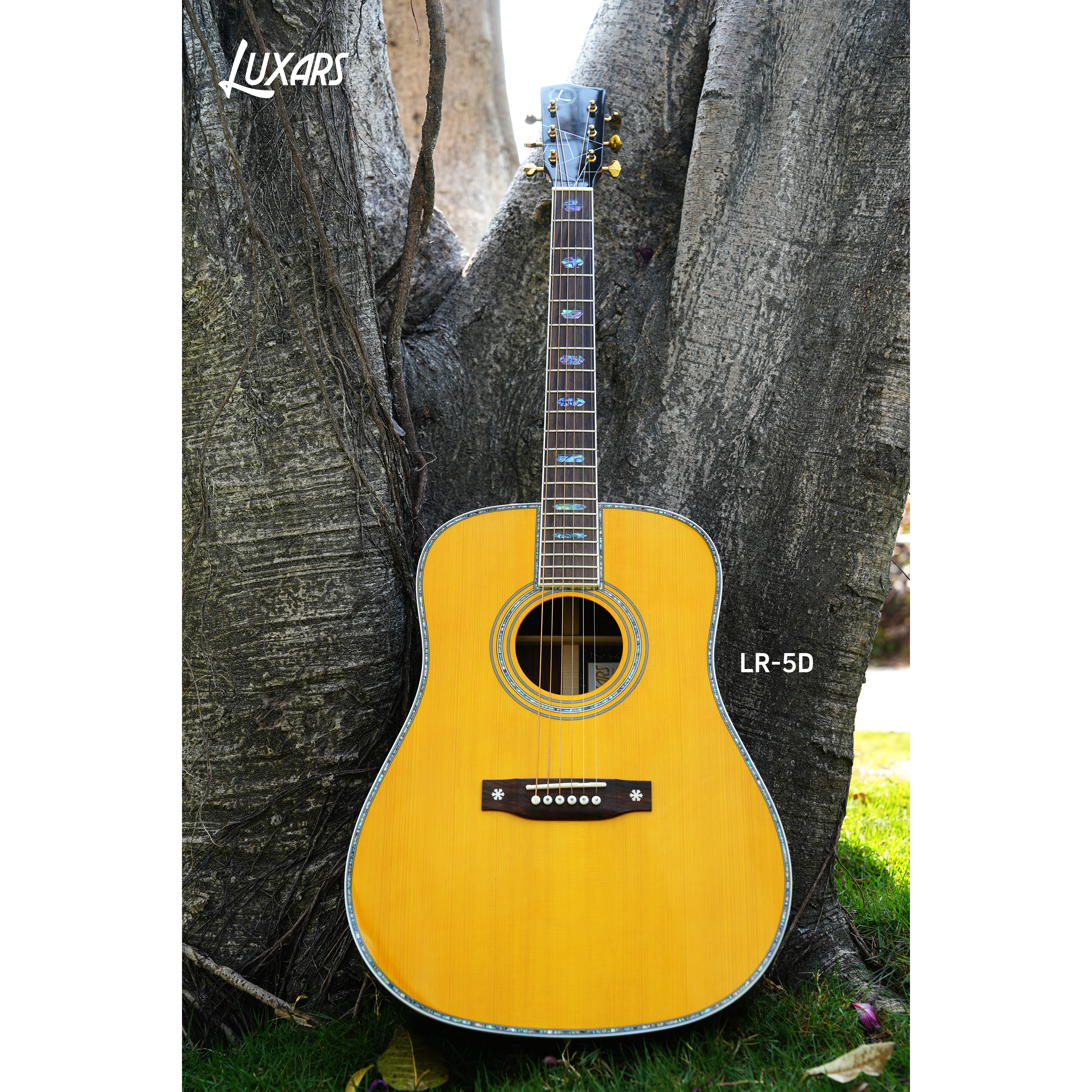 luxars乐克斯LR5D全单民谣吉他入门进阶男女适合木吉他guitar