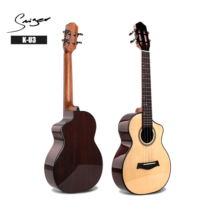 高档尤克里里k-u3侧面玫瑰 aa级云杉单板进阶演奏级乌克丽丽
