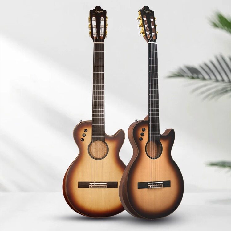 斯麦smiger超薄桶古典吉他电箱吉他臂拖guitar40寸云杉奥古曼吉他