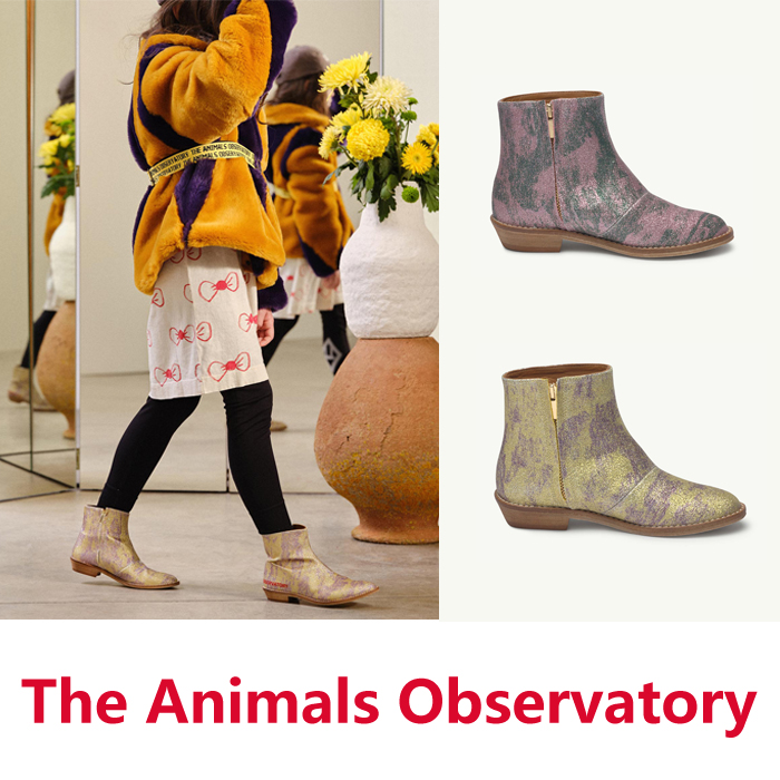 22雯的店【现货】TAO The Animals Observatory AW20儿童亮纹短靴 童鞋/婴儿鞋/亲子鞋 皮靴 原图主图