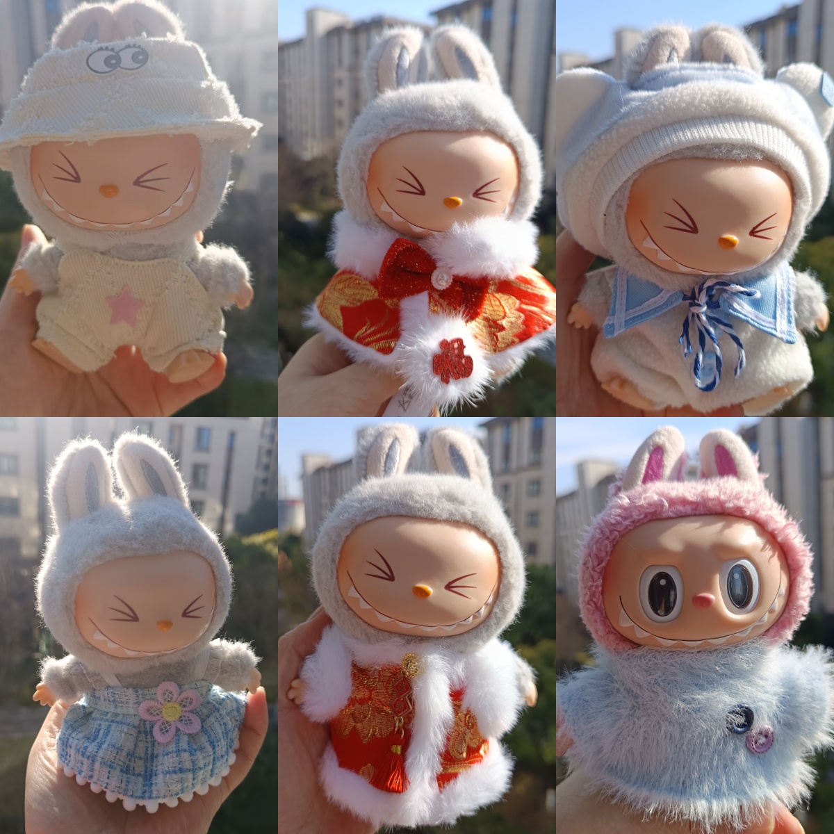 拉布布贝儿钥匙扣挂件衣服