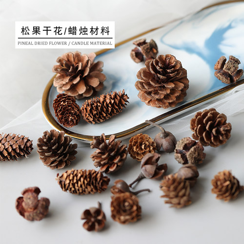 diy手作小松果蜡牌gh100圣诞装饰