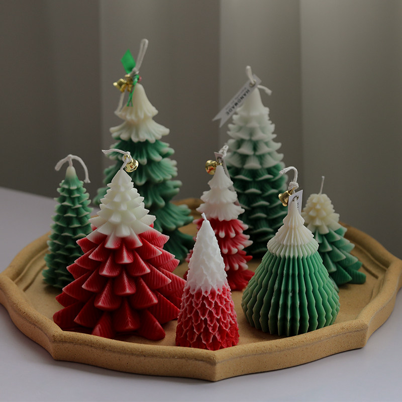 飞鱼手作松树圣诞树香薰蜡烛模具