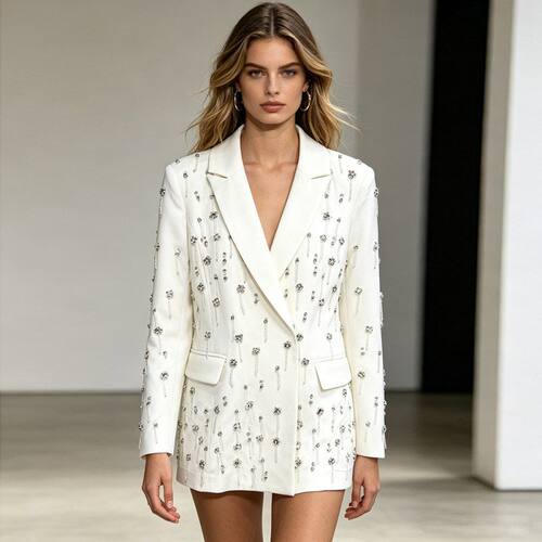 重工钉珠西装2026欧美新款高级