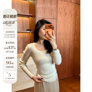 针织衫 RRB 显瘦圆领长袖 可机洗真丝羊毛零压舒适保暖修身 Design
