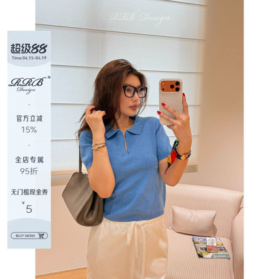 莱赛尔亚麻混纺宽松显瘦POLO衫