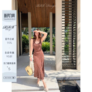 RRB 剪裁波点连衣裙 Design「Polka狂想曲」复古姆米砂洗真丝修身