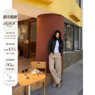 王」定制色抓绒保暖斜纹弯刀休闲牛仔裤 RRB Design「升级裤