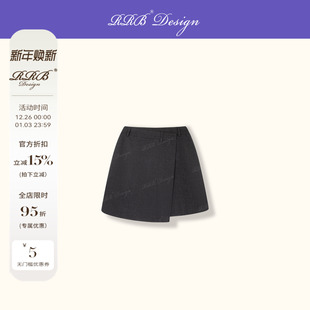 半身裙 休闲百搭简约半裙短款 RRB Design「城中慢旅」羊毛时尚