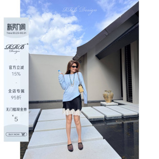 拼接蕾丝半身裙优雅A字短裙 19姆米砂洗桑蚕丝修身 RRB Design