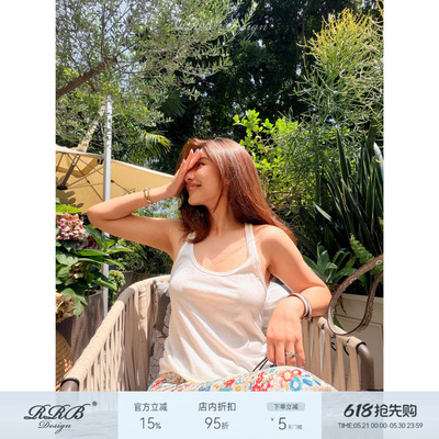 RRB Design 「夏日刚需」高支强捻棉弹力修身显瘦U领工字休闲背心
