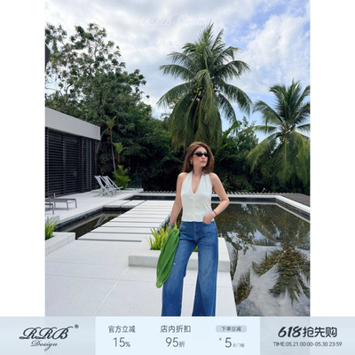 RRBDesign显瘦挂脖吊带背心