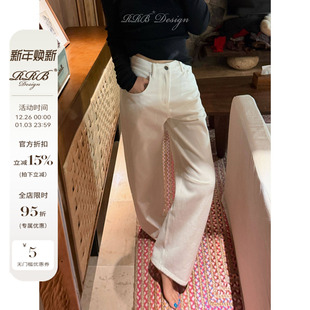 简约百搭阔腿长裤 宽松显瘦立体裁剪弯刀裤 Design RRB