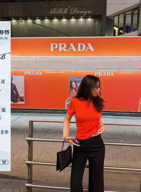 RRB Design 定染高支棉修身显瘦圆领纯色短袖T恤百搭套头上衣