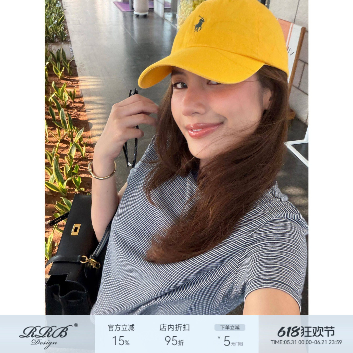 亚麻条纹圆领短袖T恤女