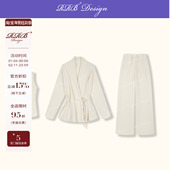 Design 「感觉至上」舒适保暖羊毛三件套显瘦背心 开衫 RRB 阔腿裤