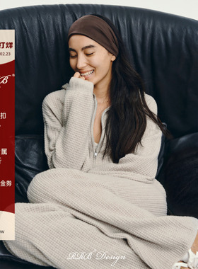 RRB Design「精致日常」羊毛羊绒华夫格上衣外套+直筒长裤两件套