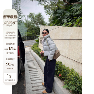 保暖百搭短款 显瘦立领拉链单排扣长袖 羽绒外套 Design RRB