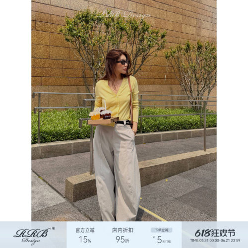 轻薄透气阔腿镰刀裤女