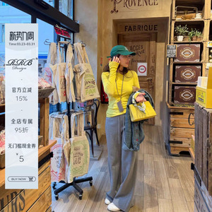 RRB Design「本命T」休闲慵懒风长袖打底衫T恤百搭正肩修身上衣女