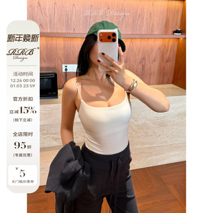 RRB 自带bra可水洗羊毛加绒百搭显瘦吊带背心基础简约上衣 Design