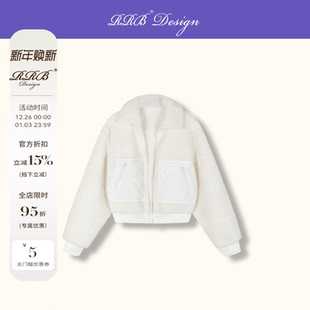 RRB 宽松百搭显瘦保暖厚实摇粒绒拼接立领外套 Design