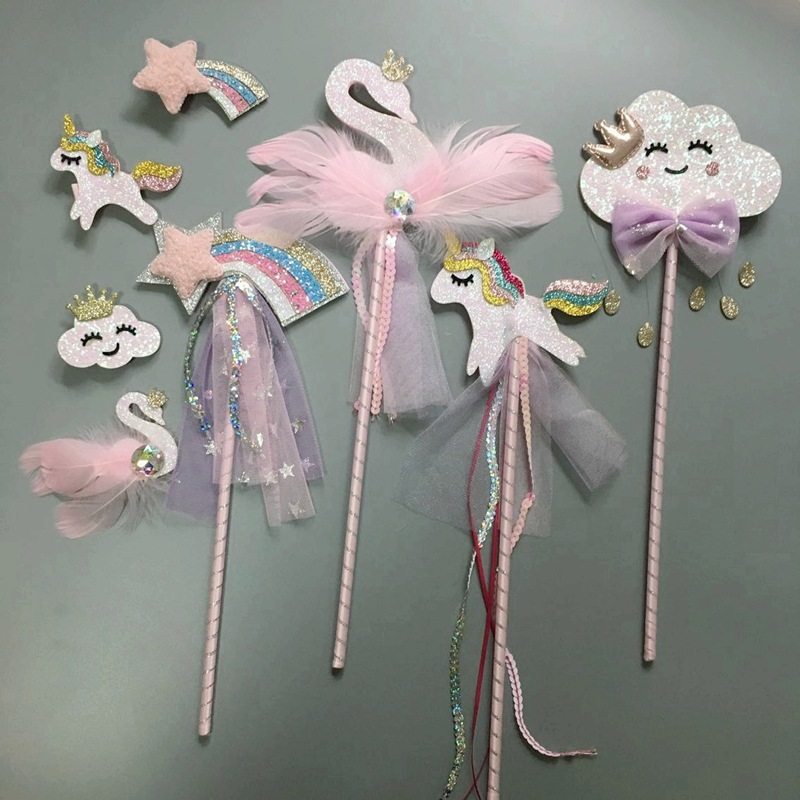 女童公主仙女棒欧美节日派对道具幼儿发夹头饰品天鹅独角马魔法棒,童装/婴儿装/亲子装,发饰,淘宝优惠券,粉丝福利购,淘宝优惠卷
