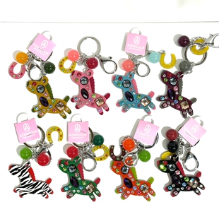 韩饰AZ卡通彩钻水钻小马钥匙扣包挂件可爱