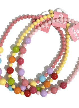 AZ日韩女士马卡龙色圆球