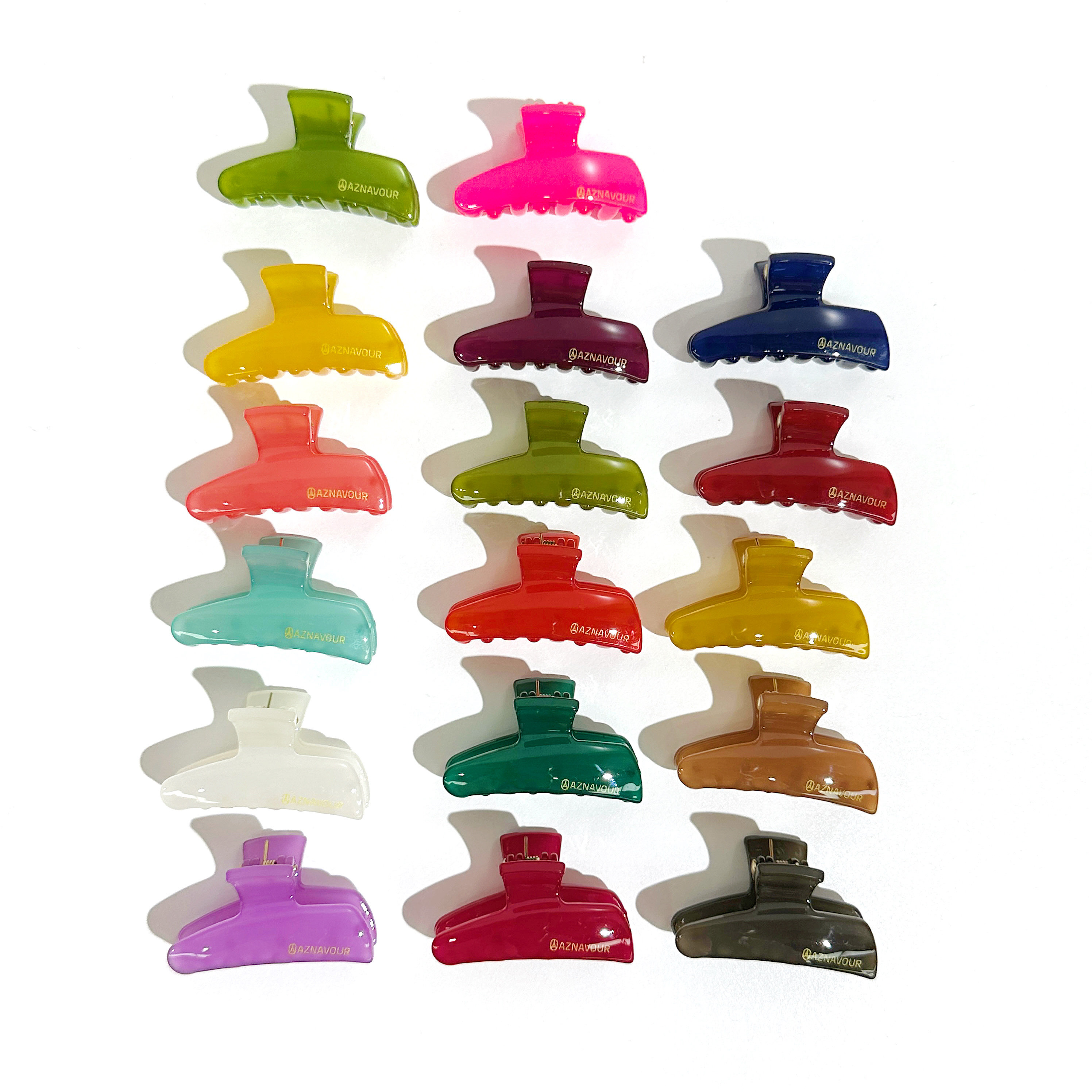 日韩系GRAIN de BEAUTE饰品头饰素面糖果彩色三角发抓ZQ0303