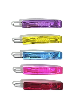 韩饰AZ饰品头饰雅致素面炫彩透明色一字边卡扣卡BQ1695