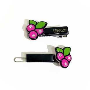 Aznavour饰品醋酸葡萄边卡扣卡鸭嘴夹BQ1610 BEAUTE 韩国GRAIN