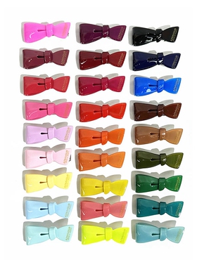 韩饰AZ饰品头饰雅致素面单色短款蝴蝶结鸭嘴夹YZJ0425