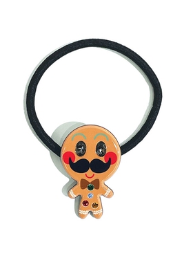 韩饰AZ饰品头饰锆石可爱饼干小人后脑勺皮筋发圈FQ1370