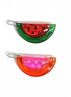 韩饰AZ饰品发饰雅致镶钻炫彩透明色香甜西瓜边卡扣卡BQ1773