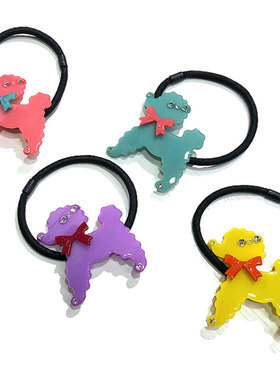 韩饰AZ饰品发饰雅致发绳镶钻蝴蝶结可爱小狗皮筋发圈FQ1179