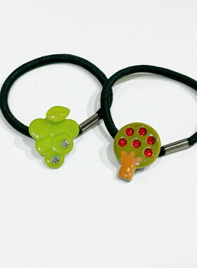 韩饰AZ饰品头饰可爱甜美小苹果葡萄发圈发绳发饰