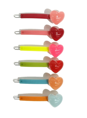 韩饰AZ饰品头饰雅致素面甜美桃心一字杆边卡扣卡BQ1741