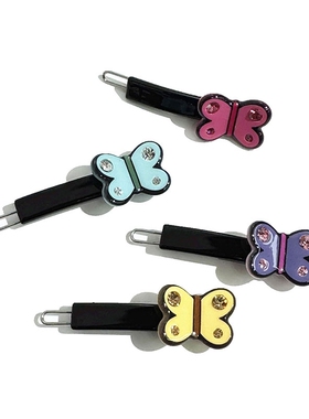 韩饰AZ饰品头饰雅致镶钻炫彩可爱蝴蝶边卡扣卡女BQ1730